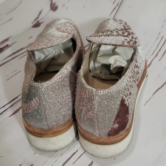 Free people  cat eye flat loafers silver and brown - Picture 4 of 7